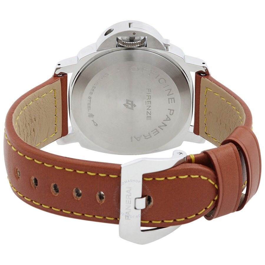 Panerai Luminor Base Logo Acciaio Hand Wind White Dial Men's Watch PAM00630 - 3