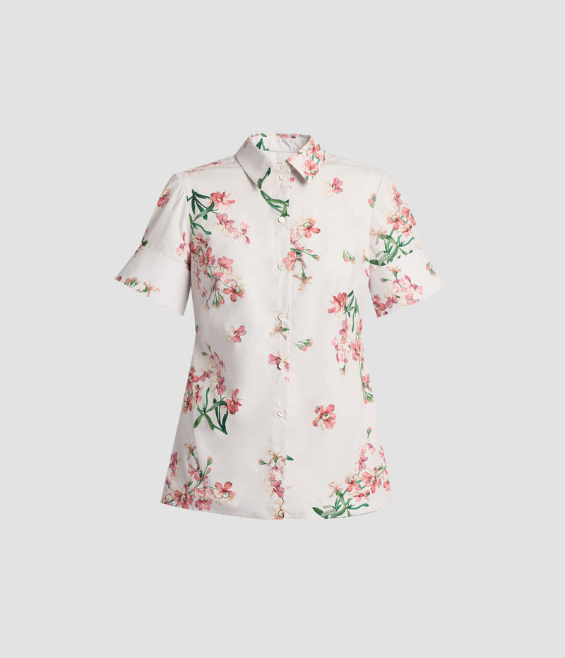 FLORAL COTTON SHORT SLEEVE SHIRT - 1