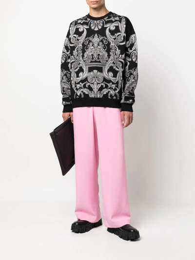 VERSACE Barocco-print sweatshirt outlook