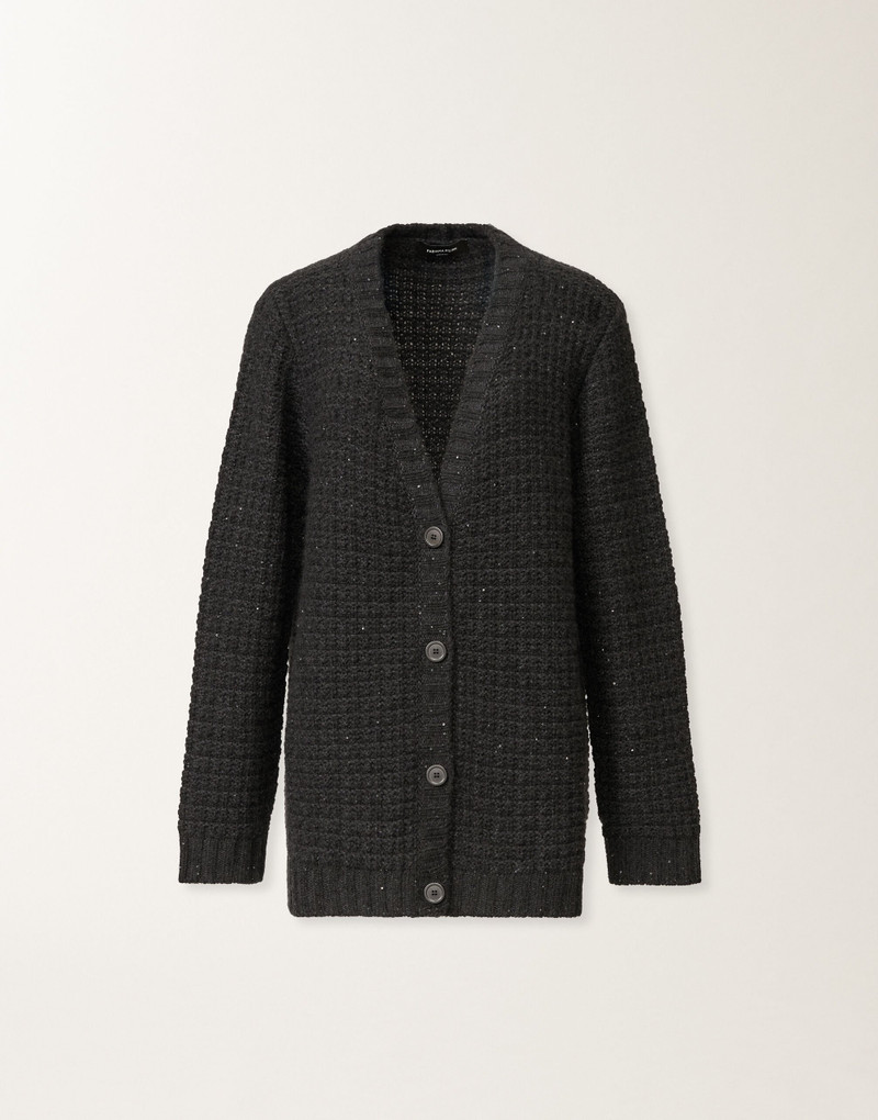 Platinum cardigan with sequins 1