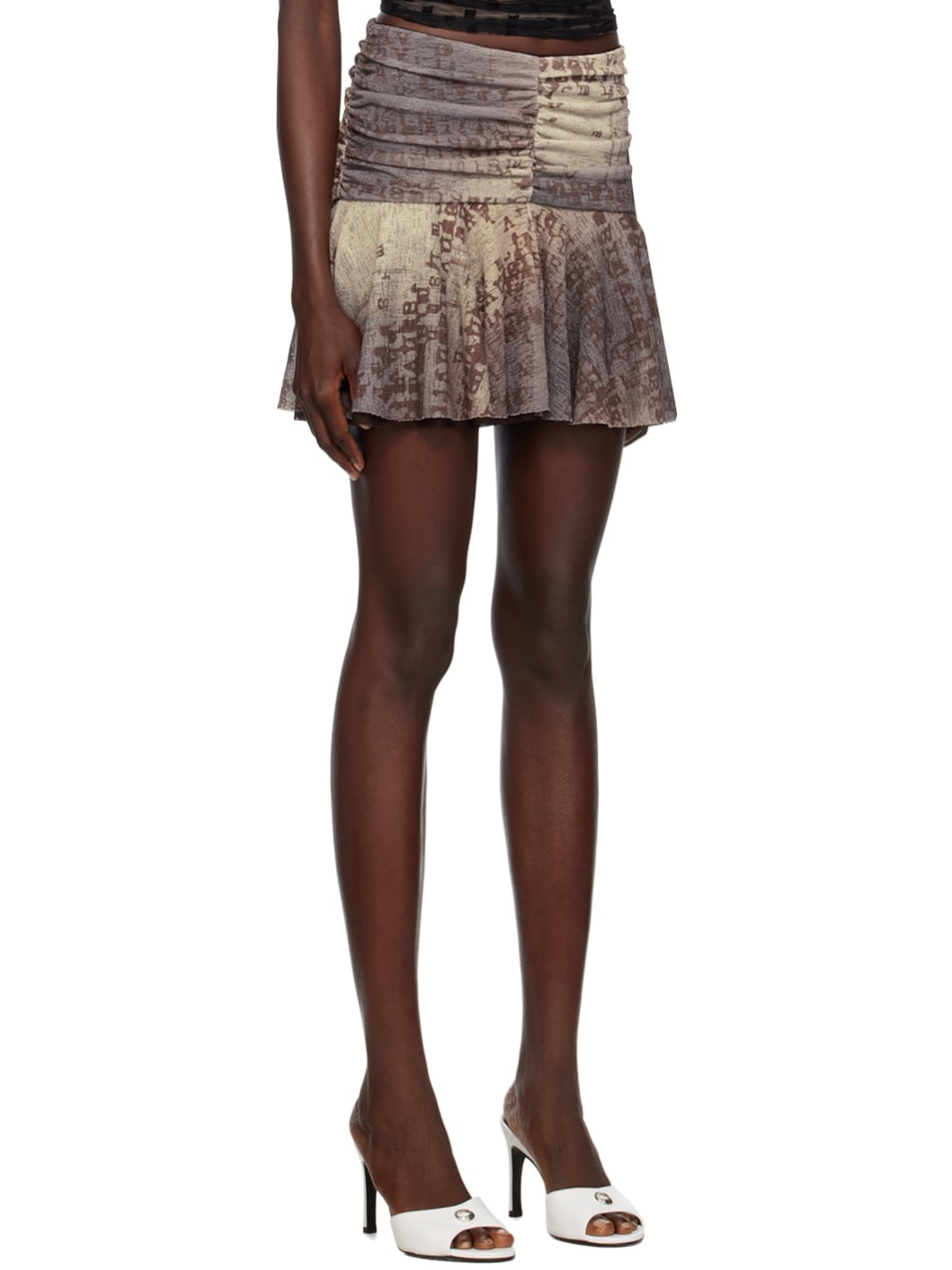 Brown Typewriter Miniskirt - 2