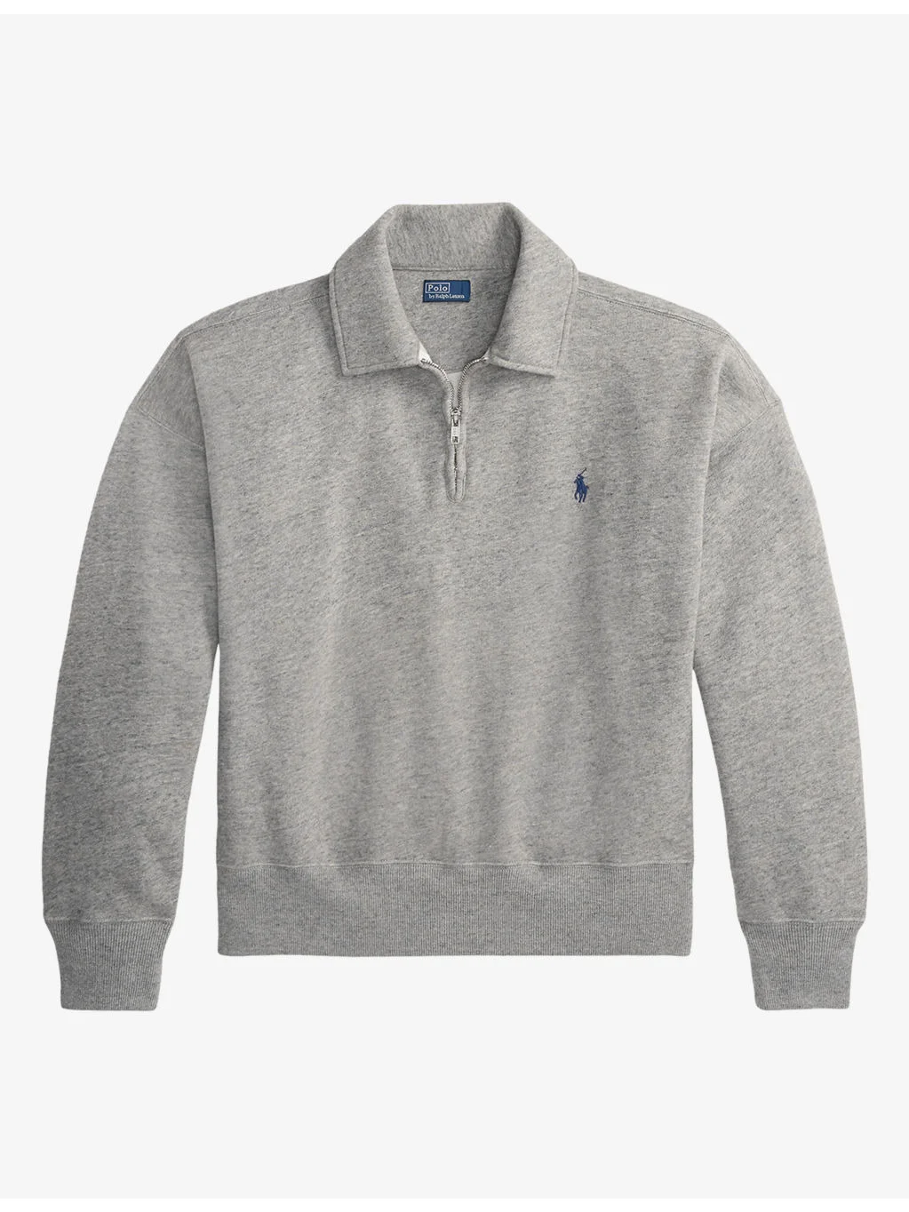 Brand-Embroidered Half-Zip Cotton-Blend Sweatshirt - 1