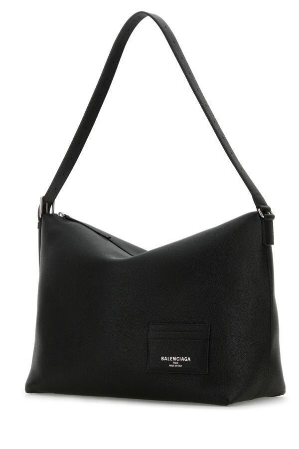 Black leather large Credit crossbody bag - 2