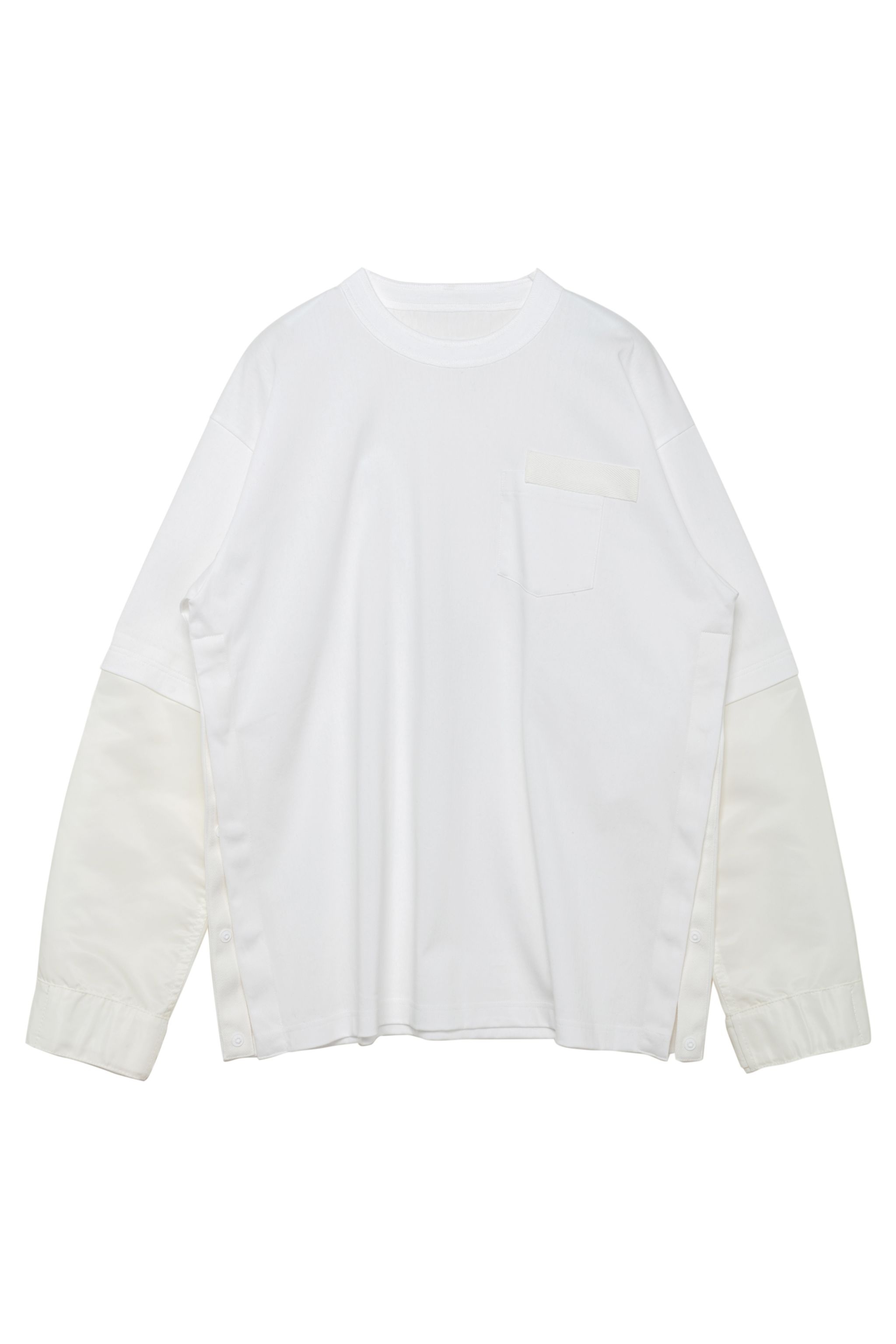 Nylon Twill x Cotton Jersey L/S T-Shirt - 2