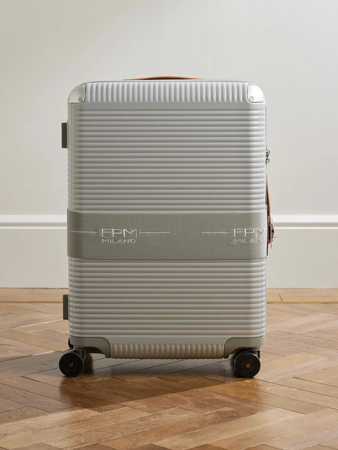 Bank Zip Deluxe 68cm Leather-Trimmed Polycarbonate Spinner Suitcase - 1