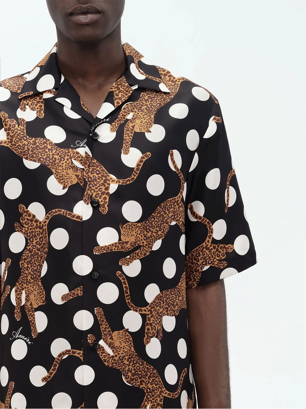 Leopard Polka Dots Bowling Shirt - 6