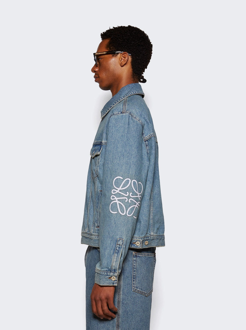 Anagram Jacket Mid Blue Denim - 3