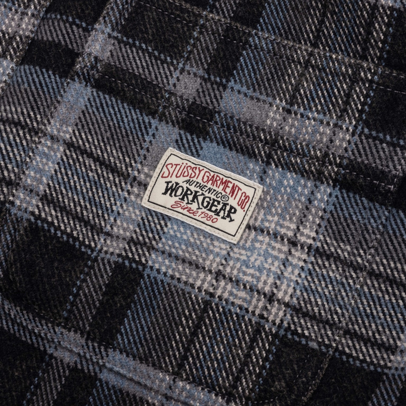 HEAVY WASHED PLAID SHIRT - BLUE - 4