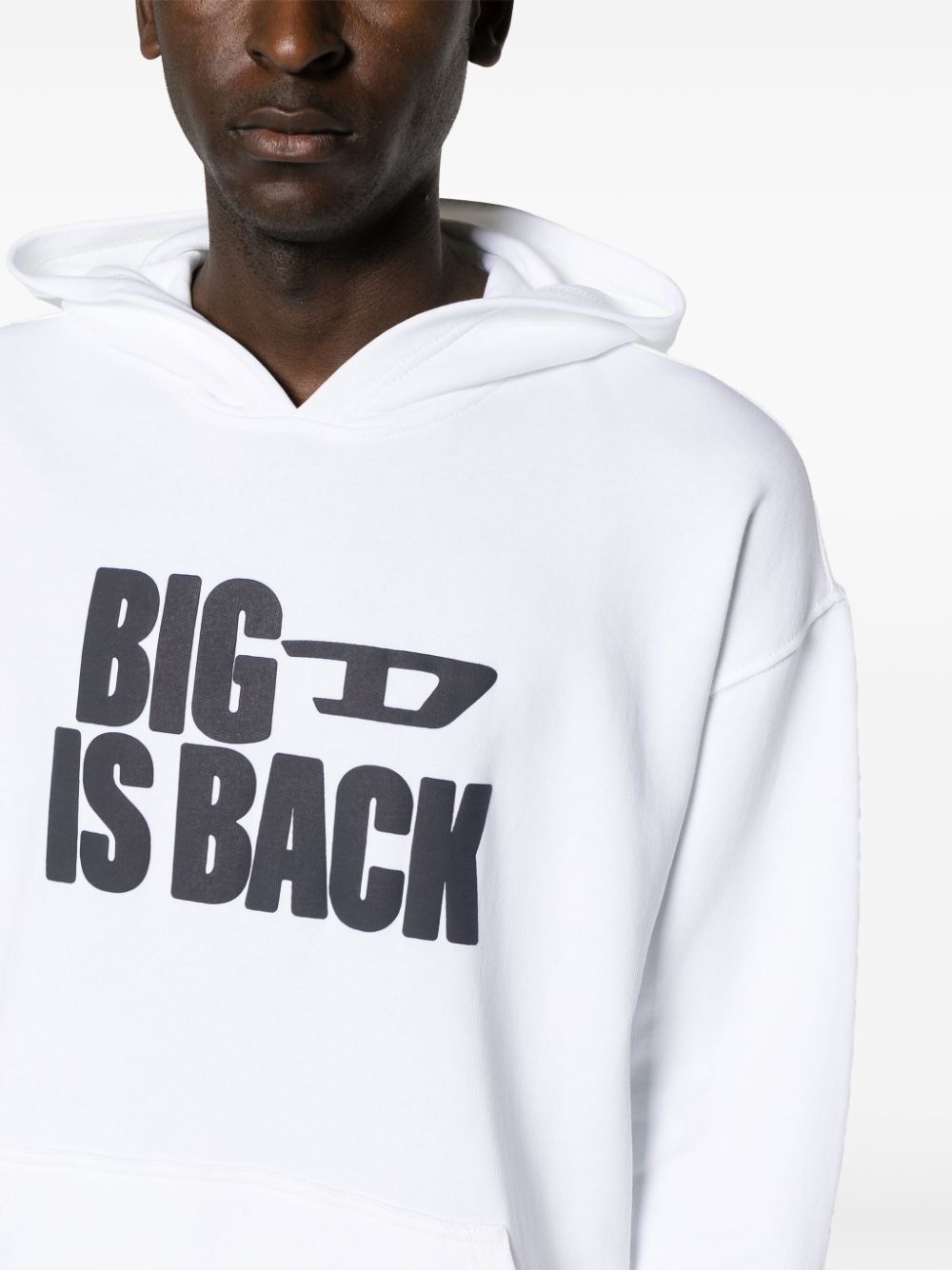 slogan-print cotton hoodie - 5