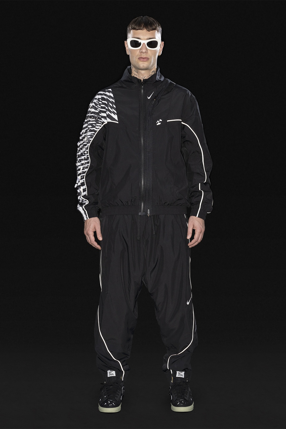 GGG-J2-011 Nike® Acronym® Track Jacket Woven Black/Black/White/Black - 21