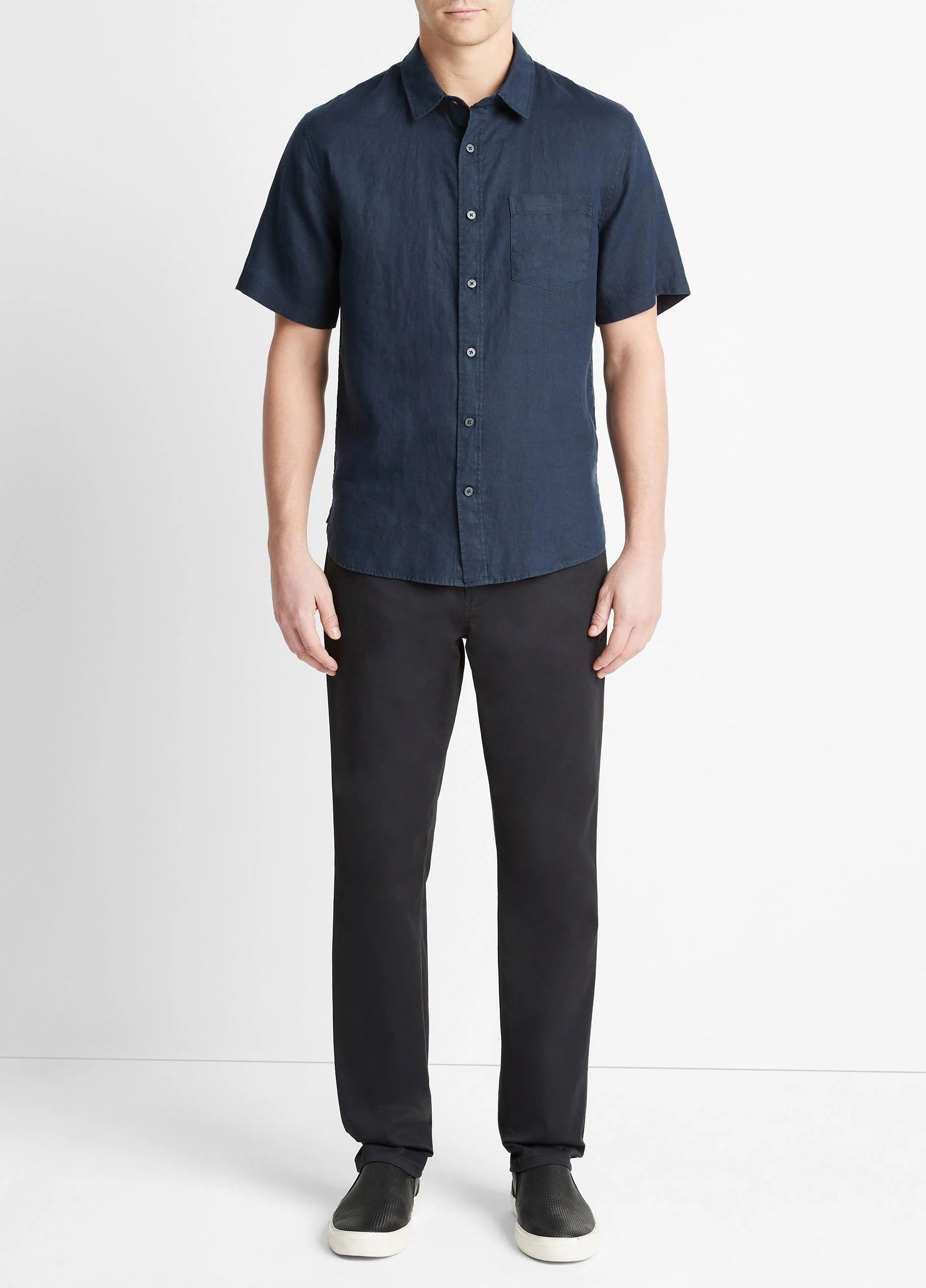 Linen Short-Sleeve Shirt - 1