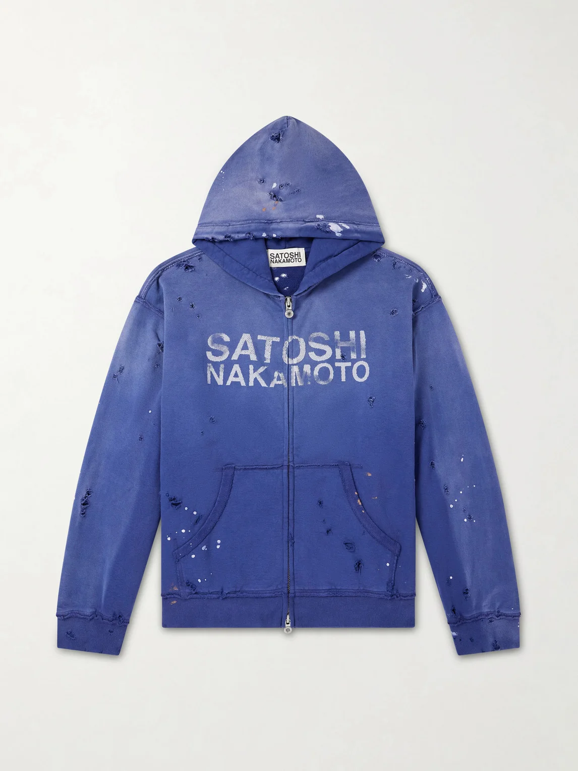 Luke Logo-Printed Cotton-Fleece Zip-Up Hoodie - 1