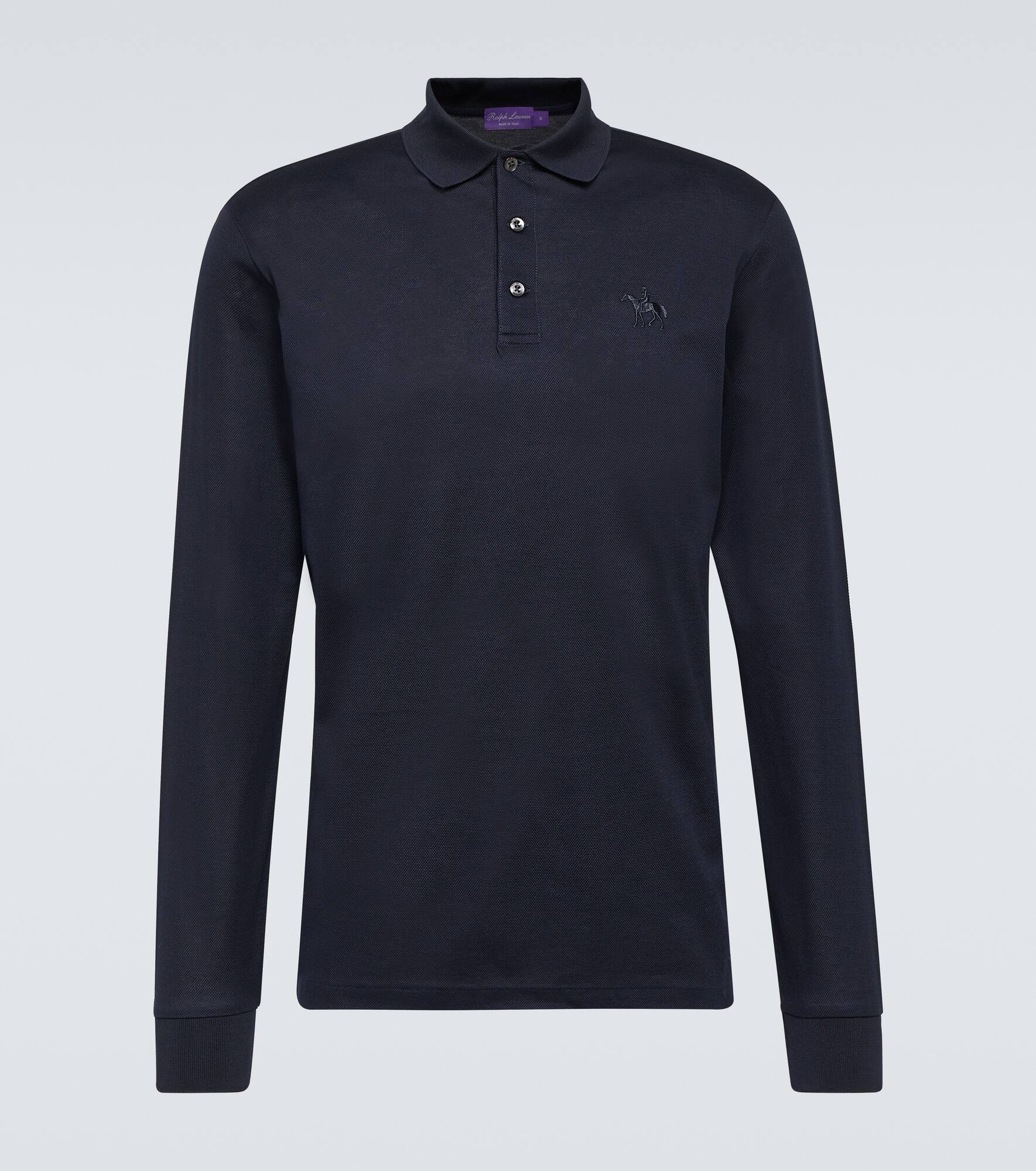 Cotton piqué polo shirt - 1