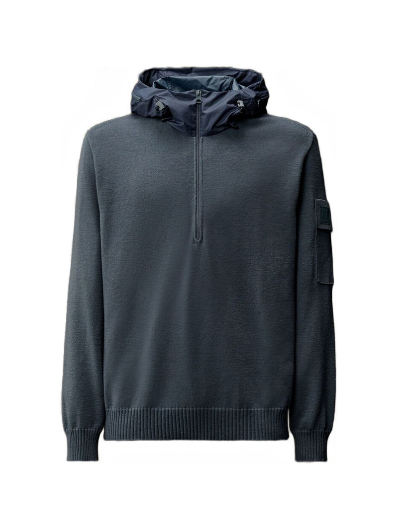 Metropolis half-zip hooded sweater 1