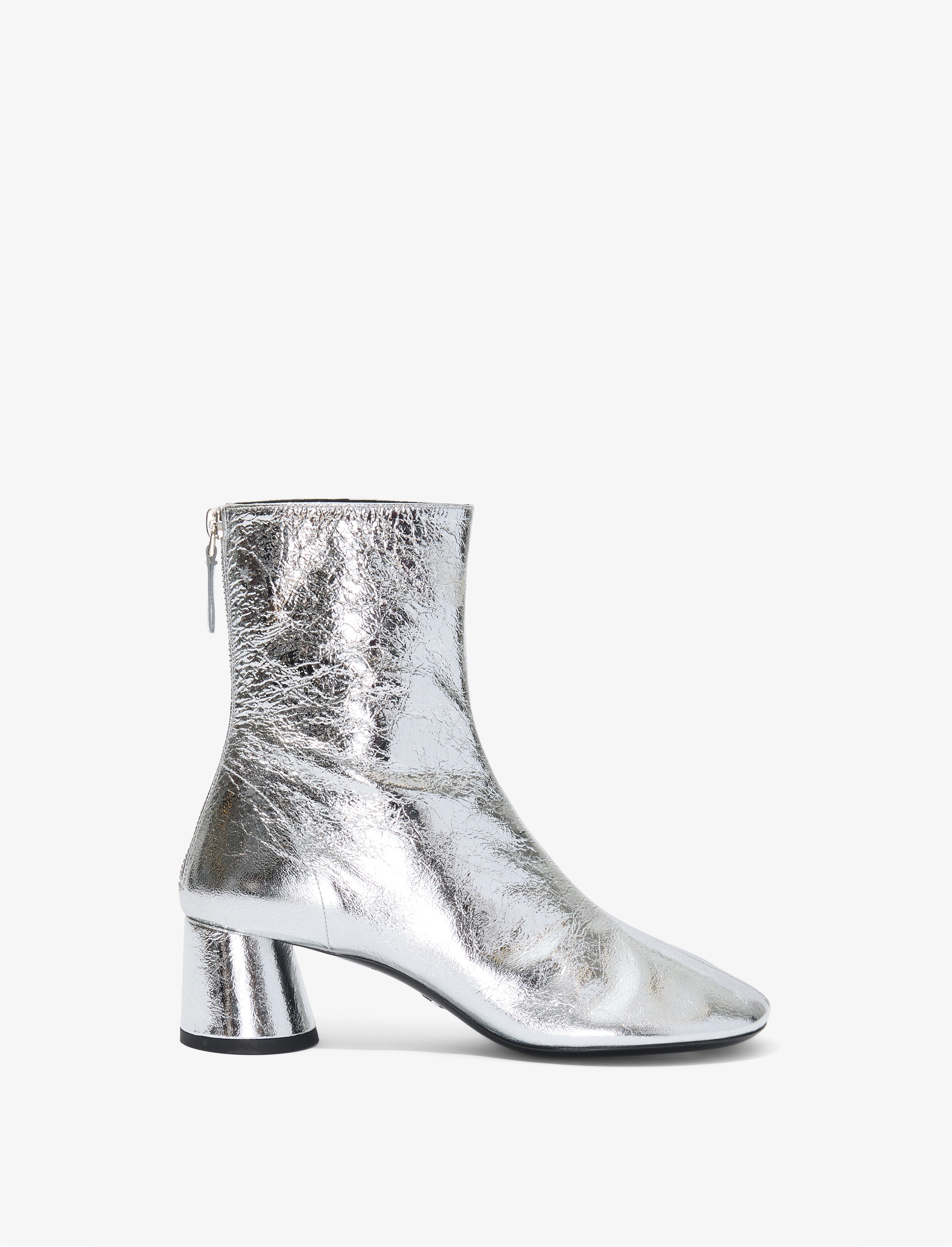 Glove Boots in Crinkled Metallic - 1