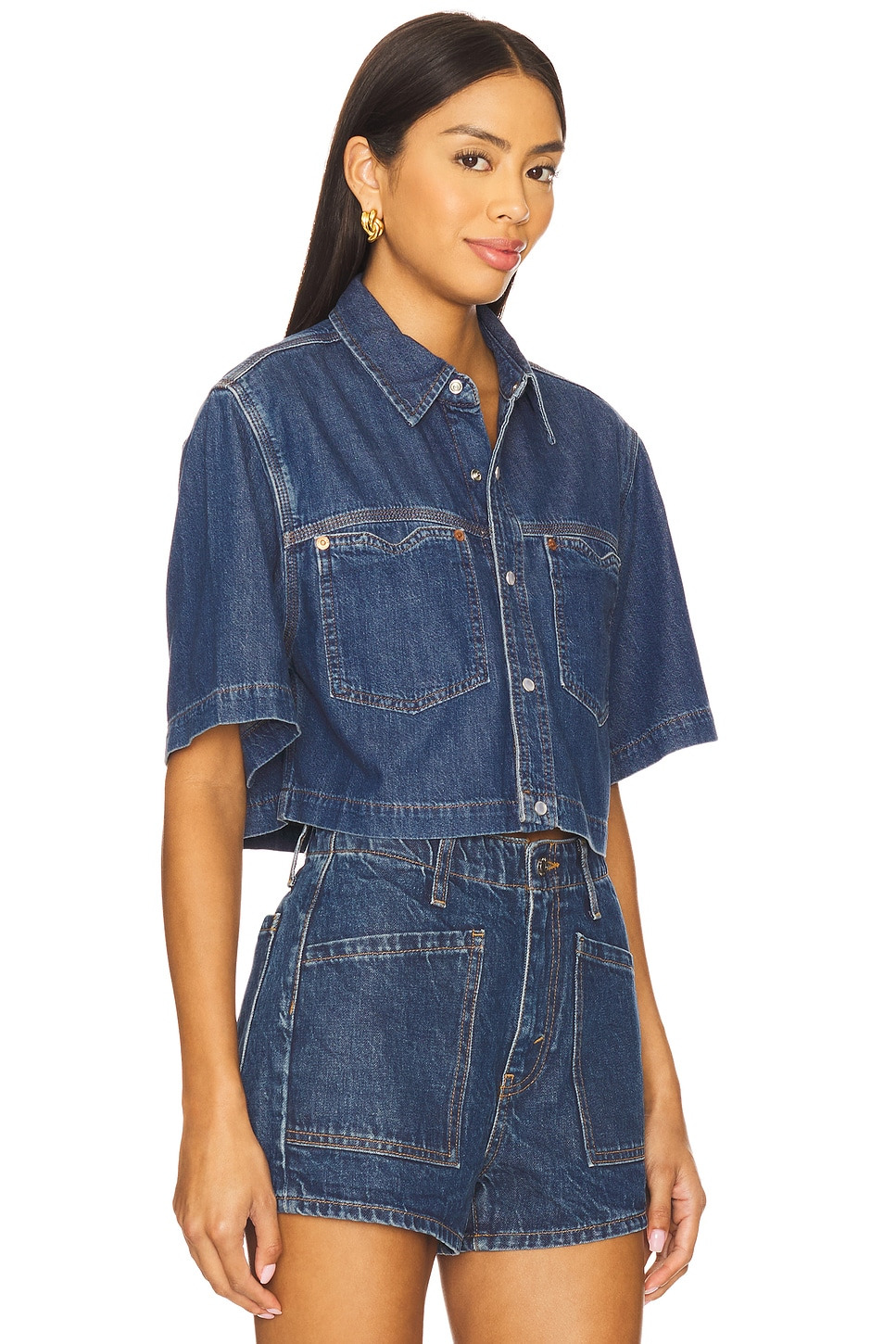 Oversized Crop Shirt - 2