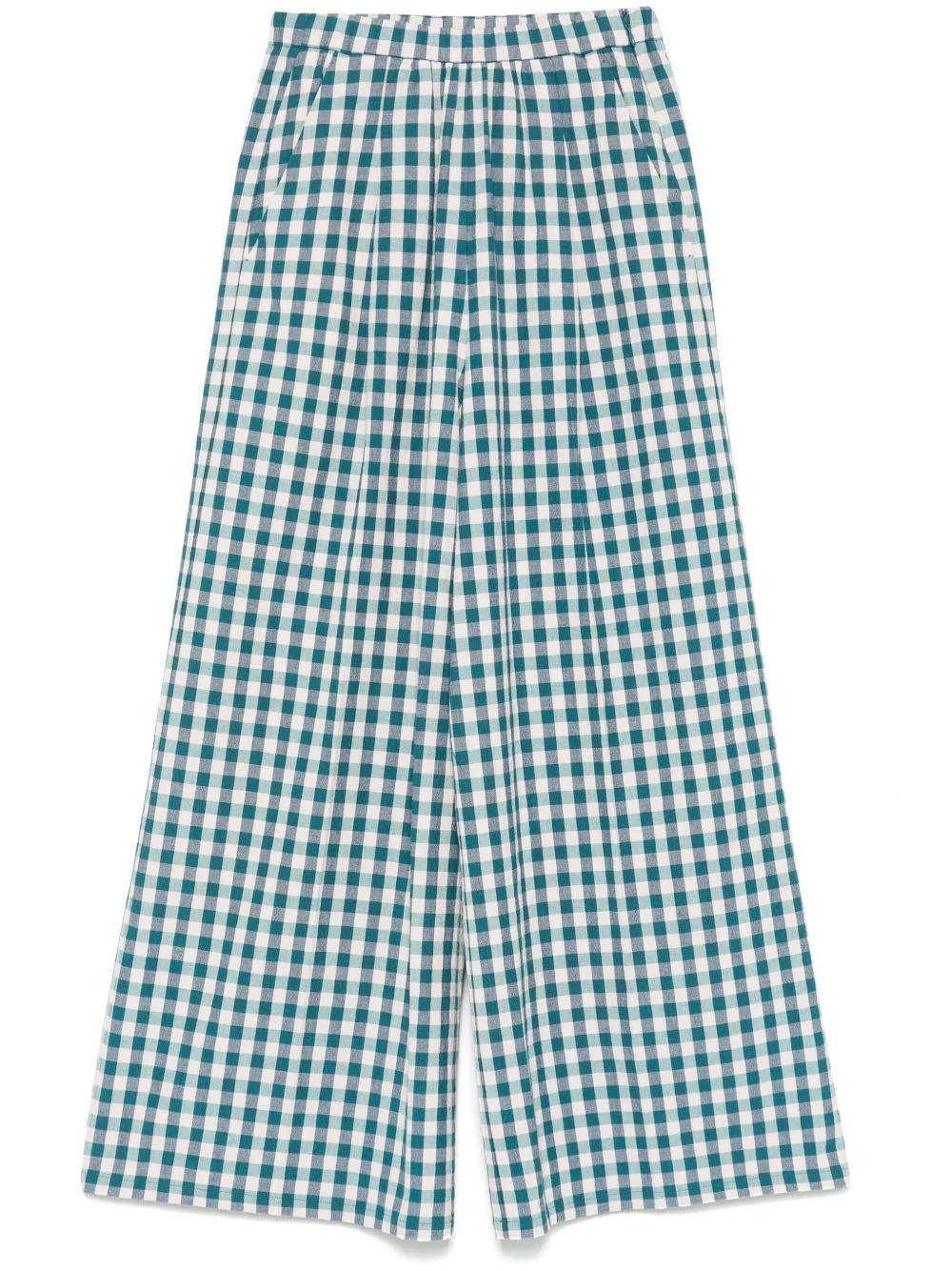 check-pattern trousers - 1