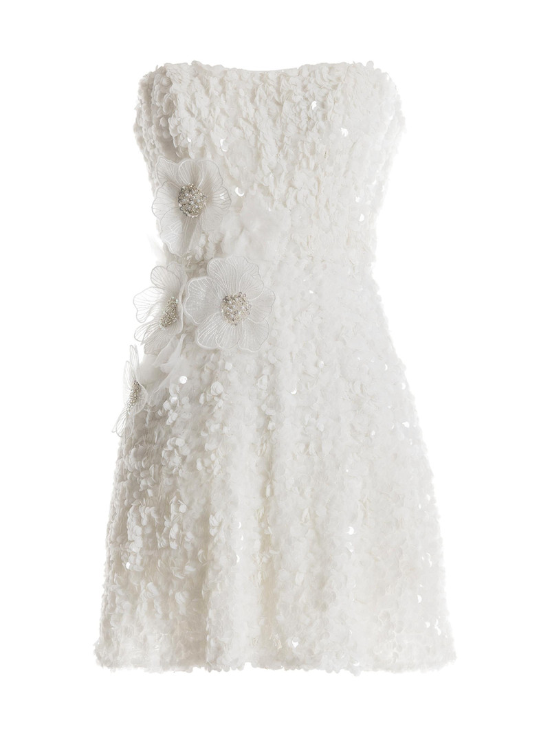 Women's Sasha Embellished Strapless Fit & Flare Minidress - White 1