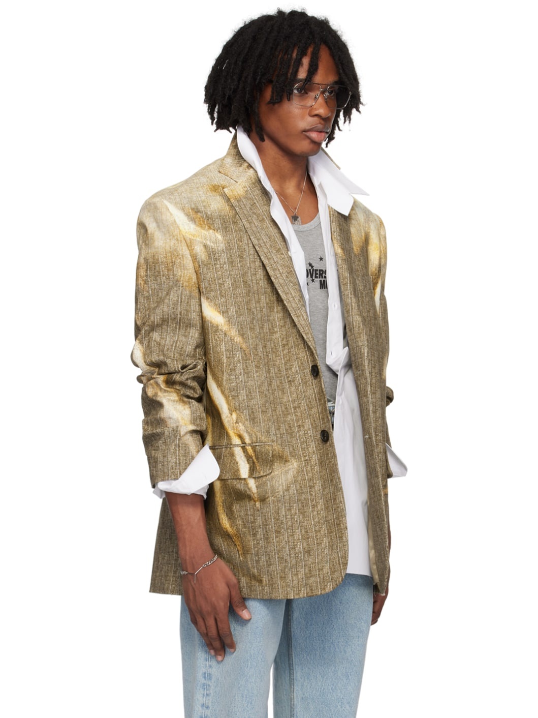 Beige Sun Bleached Blazer - 2