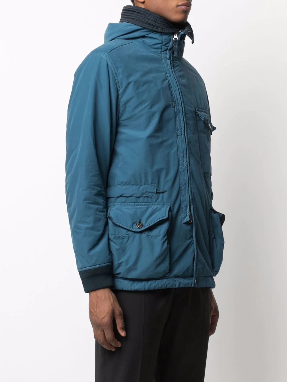 cargo-pockets hooded jacket - 3