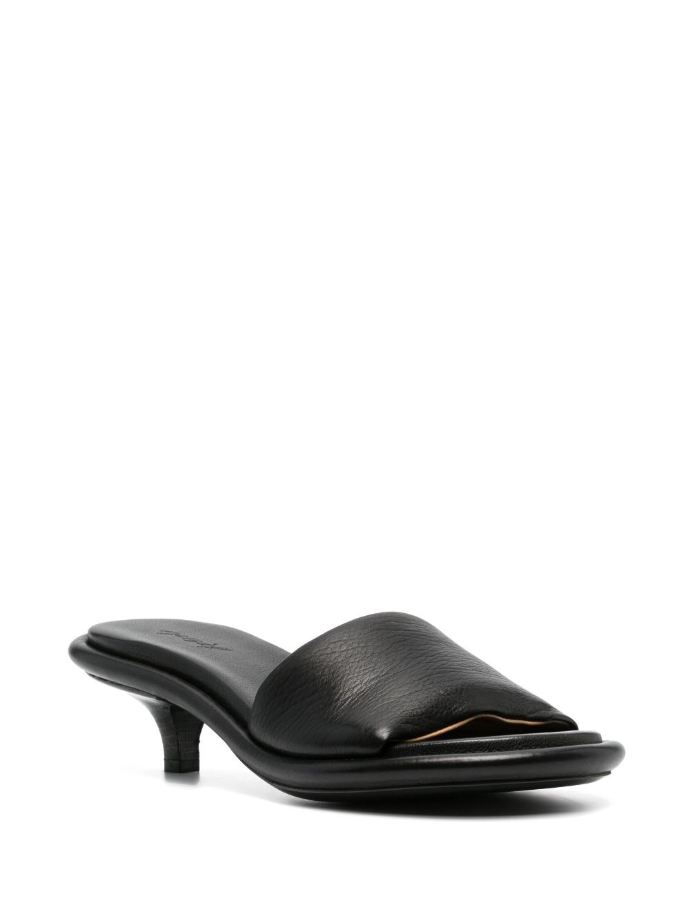 open-toe leather mules - 2