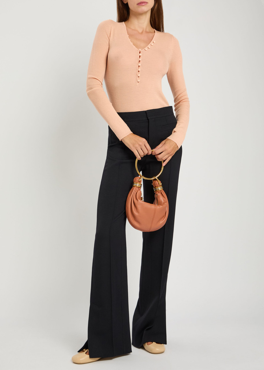 Chloe Ribbed-knit Wool top - 4