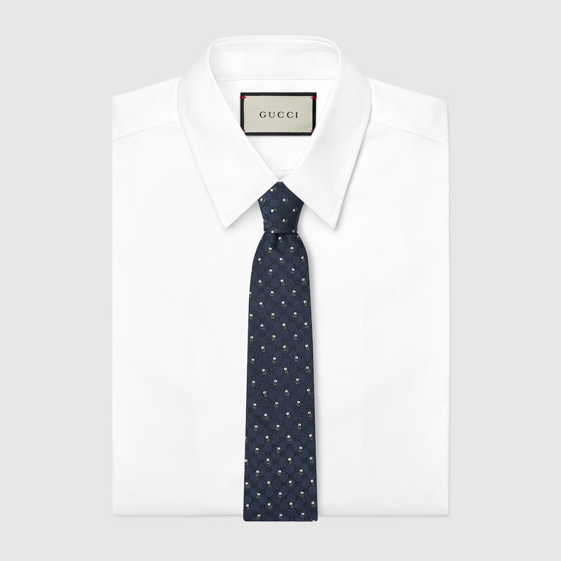 GUCCI GG silk jacquard tie outlook