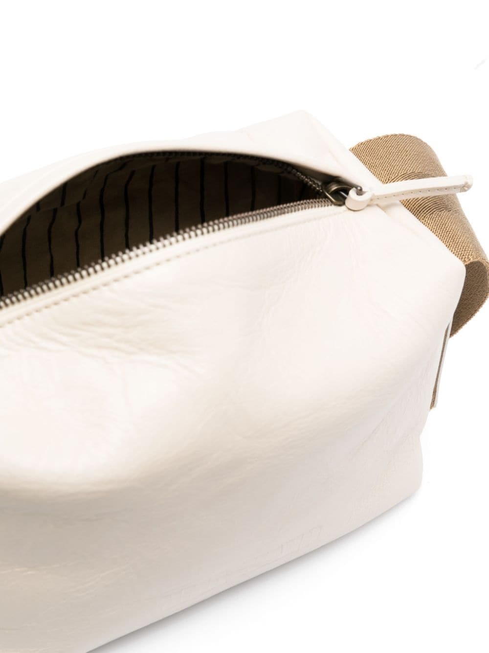 small logo-embossed leather shoulder bag - 5