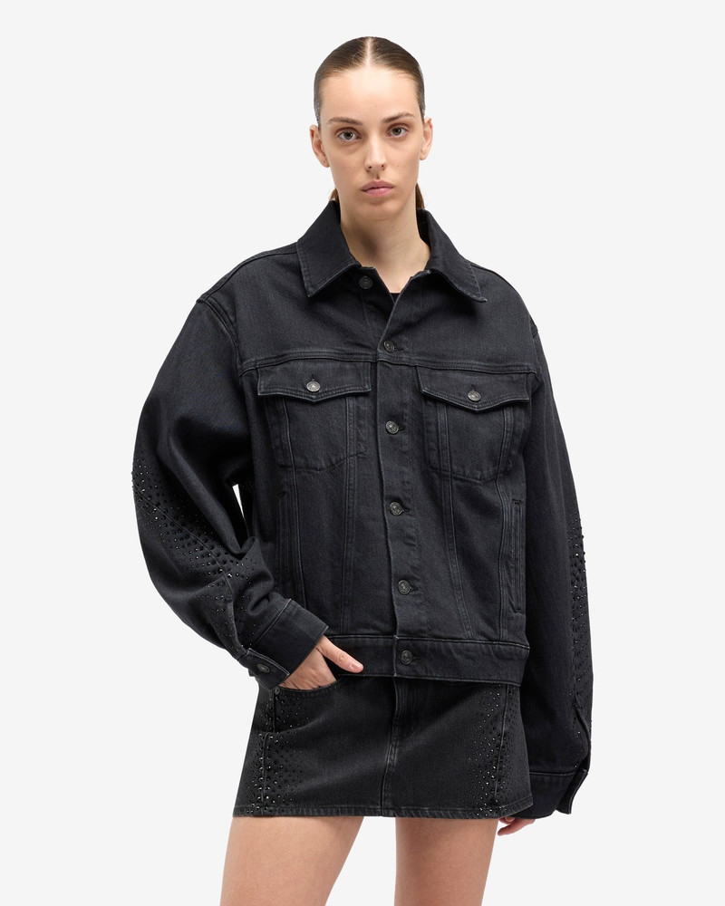 7 For All Mankind MANKIND Twisted Trucker Jacket in Thunderstorm outlook