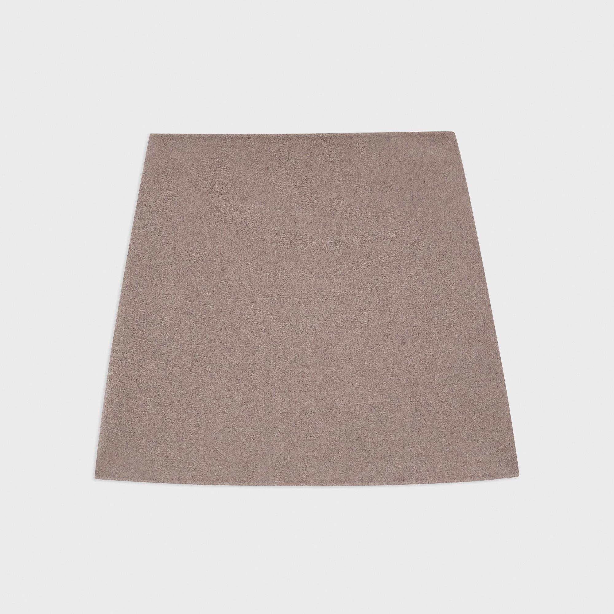 High-Waist Mini Skirt in Double-Face Wool-Cashmere - 1