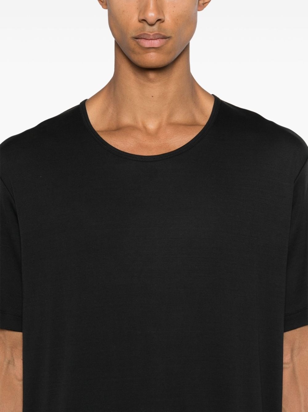 ribbed U-neck T-shirt - 5