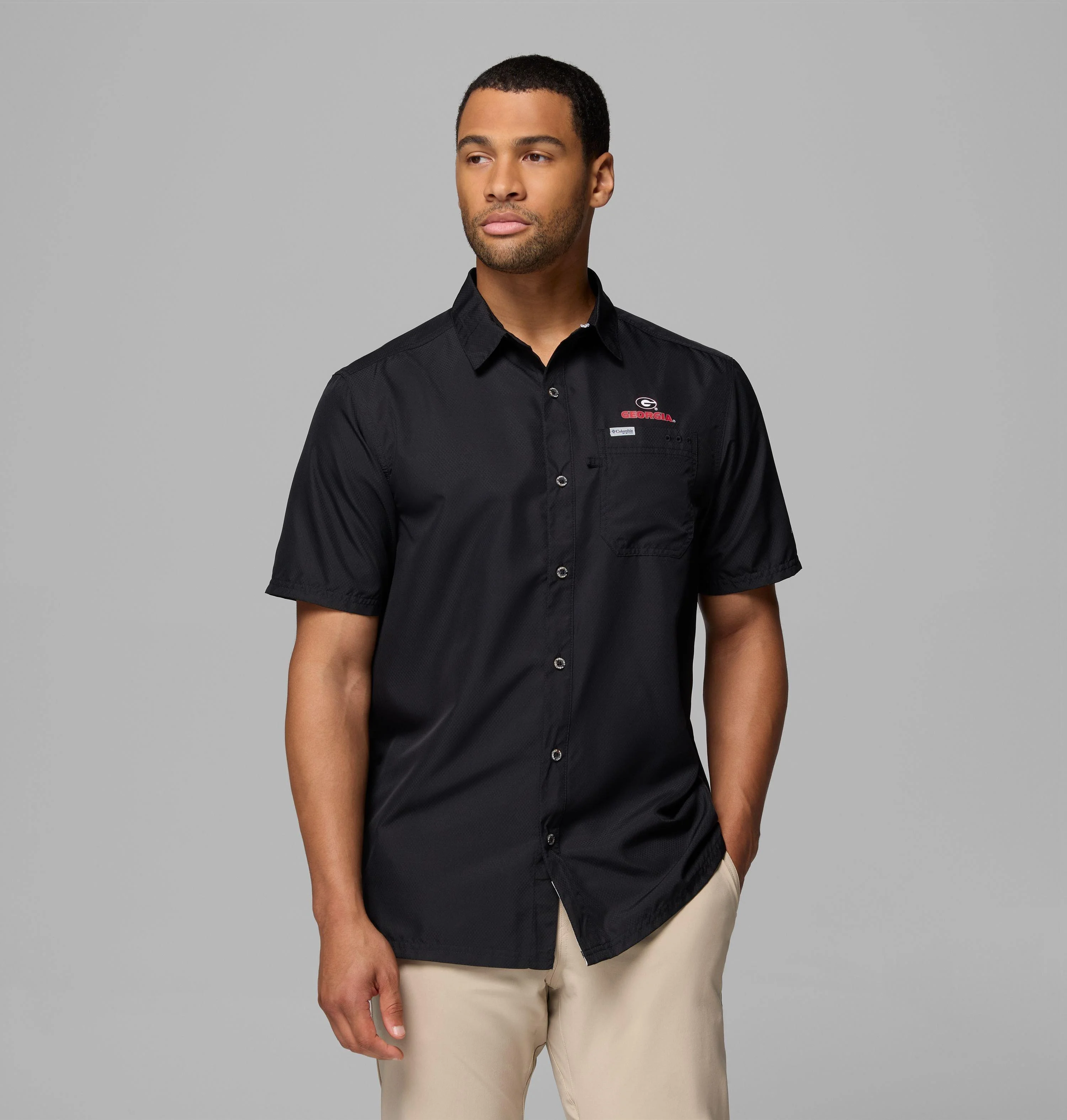 Men's Collegiate PFG Slack Tide Camp Shirt - Georgia - 1
