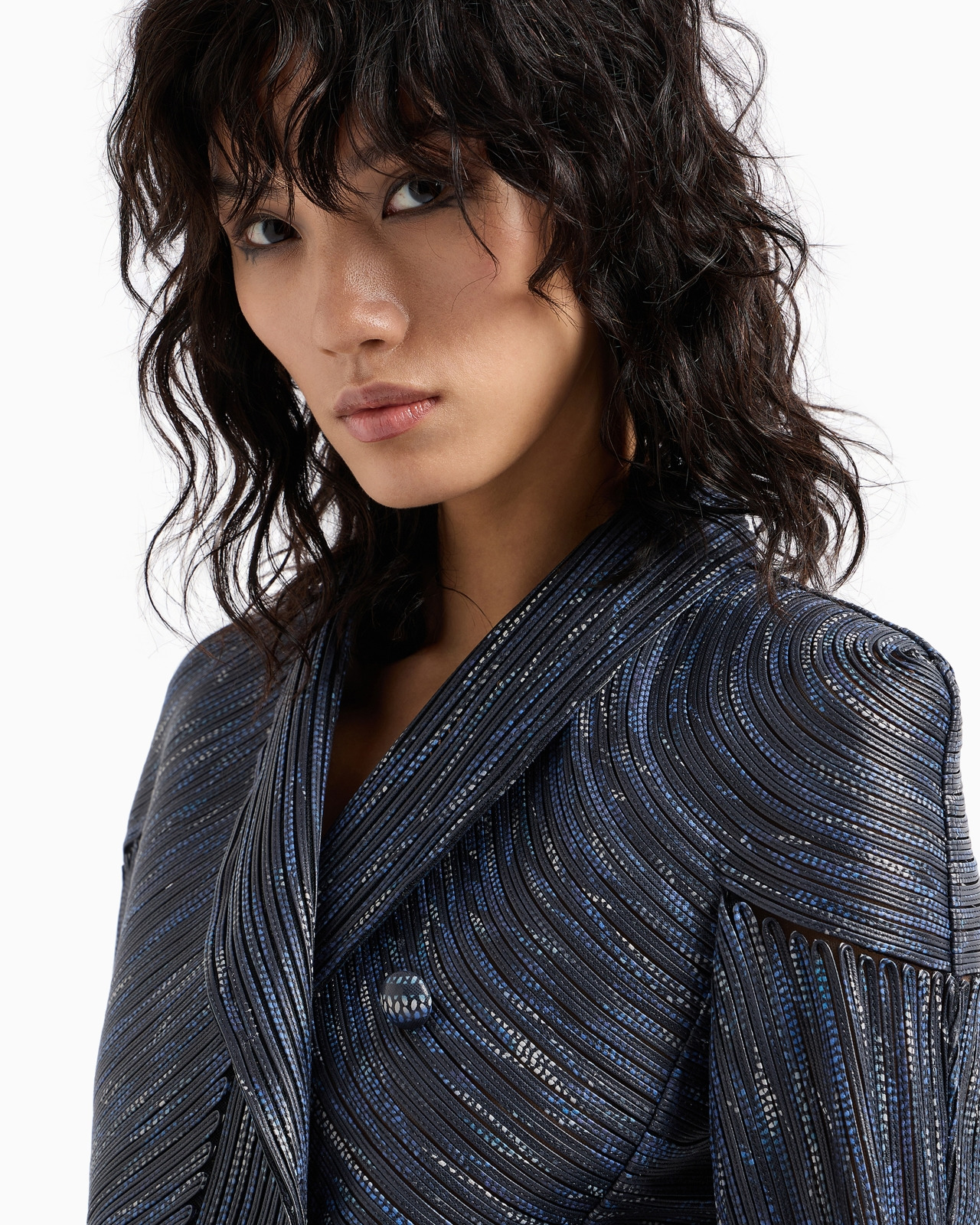 EMBROIDERED NAPPA LEATHER SINGLE-BREASTED JACKET - 5