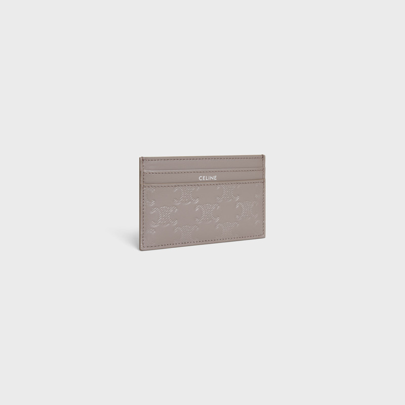 CELINE MEDIUM CARD HOLDER IN Calfskin with triomphe embossed outlook