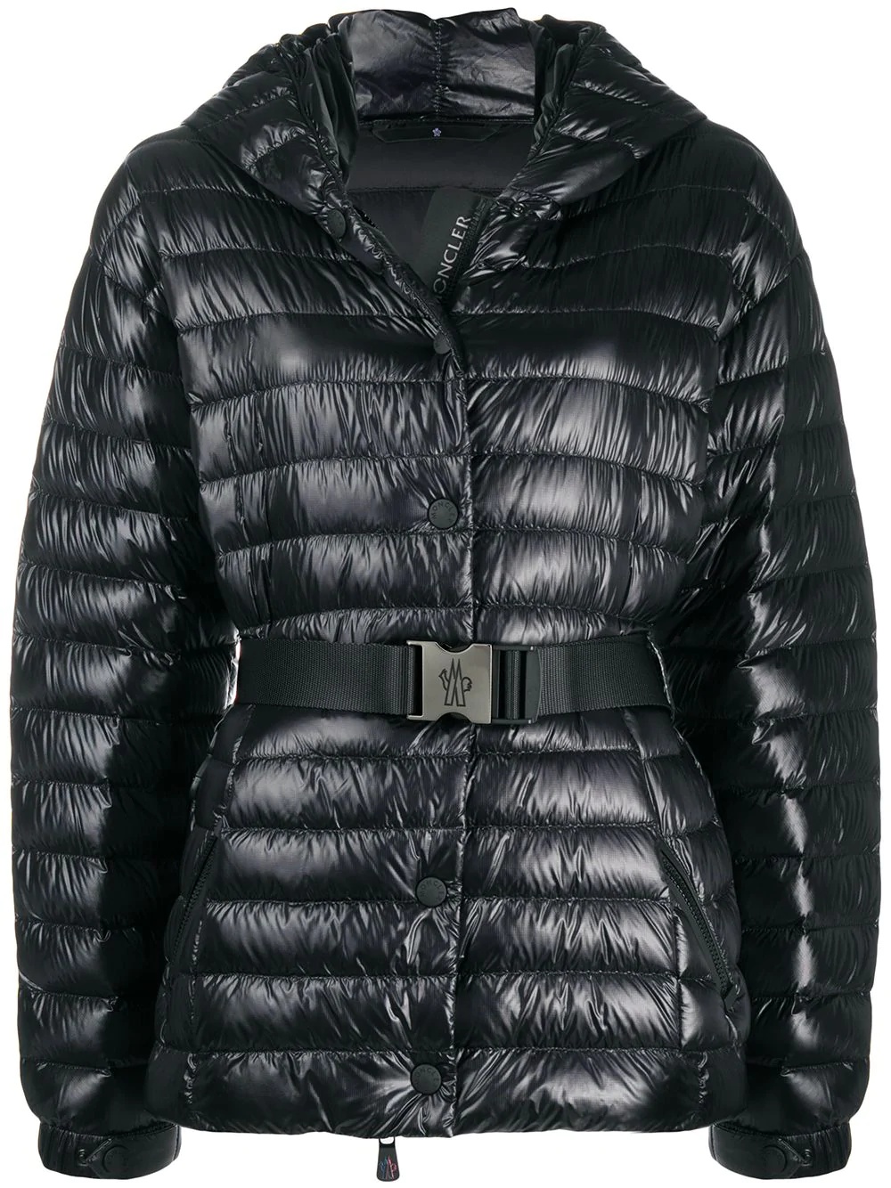 belted-waist padded jacket - 1