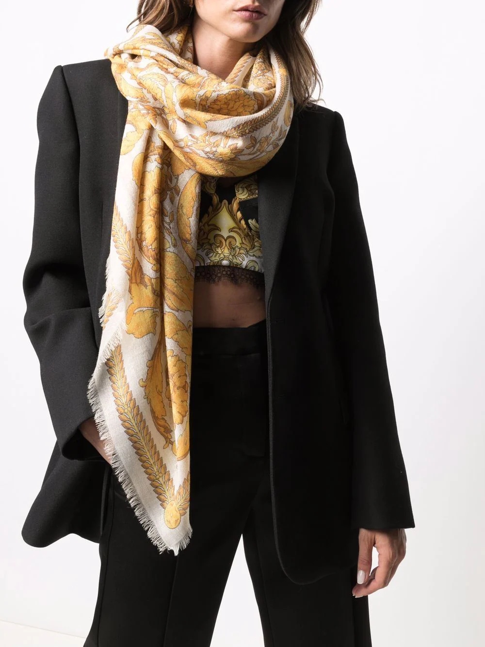 Barocco-print scarf - 2