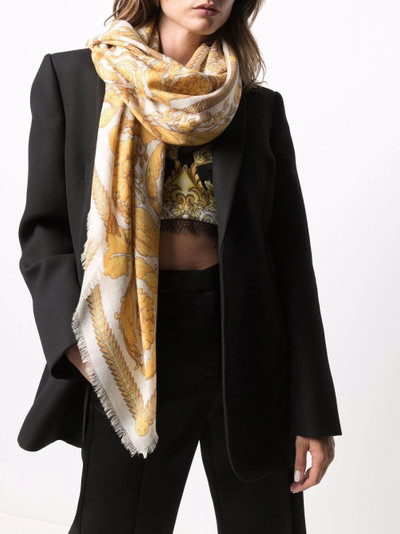 VERSACE Barocco-print scarf outlook