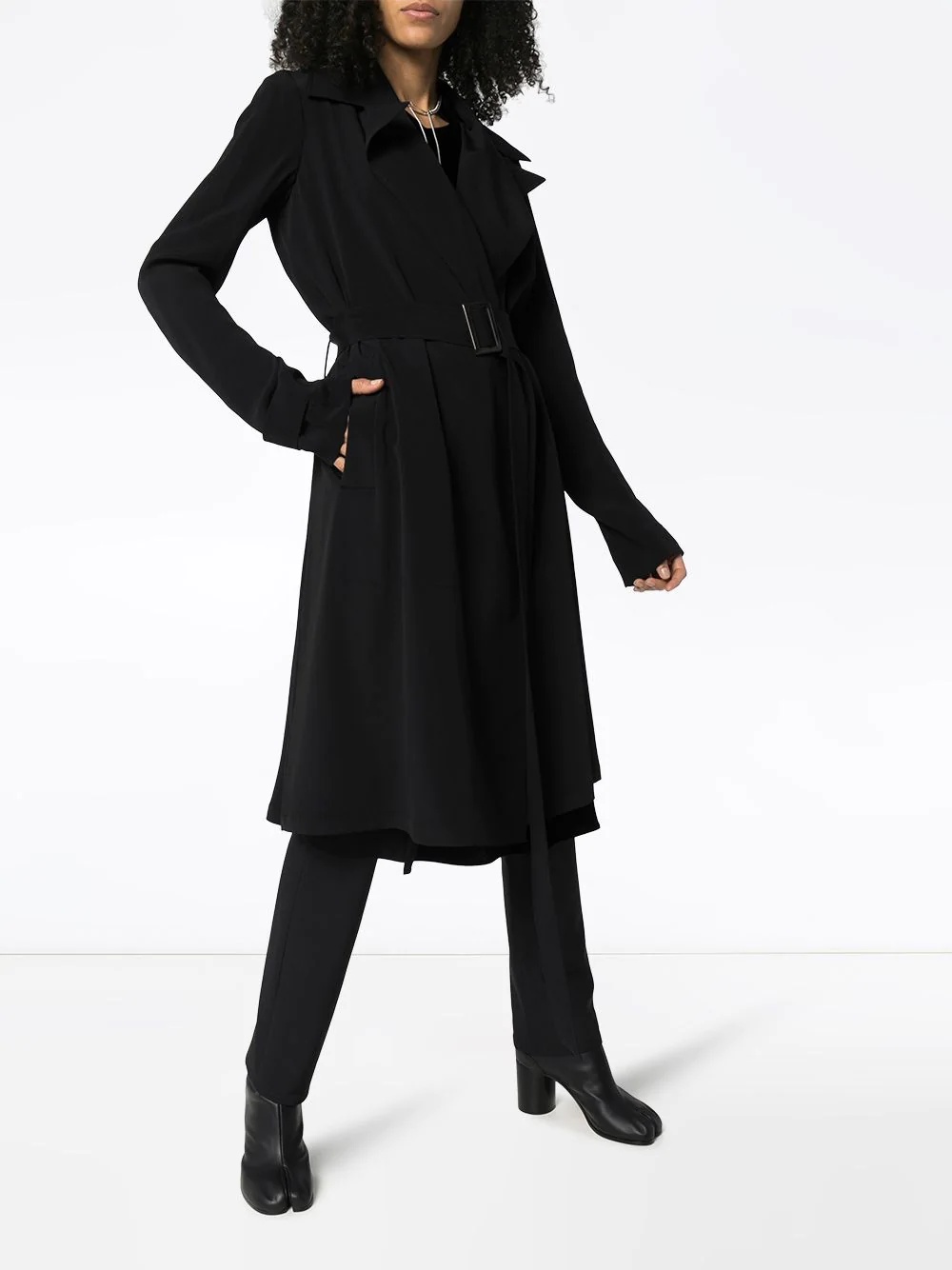 belted trench coat - 3