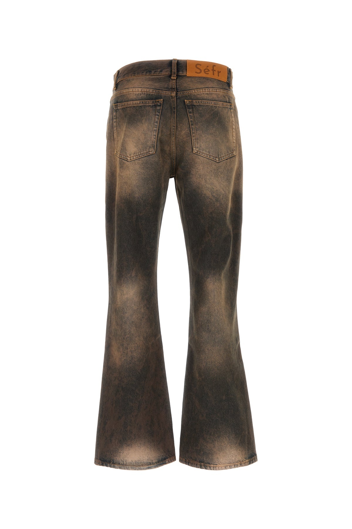 Melange brown denim jeans - 2
