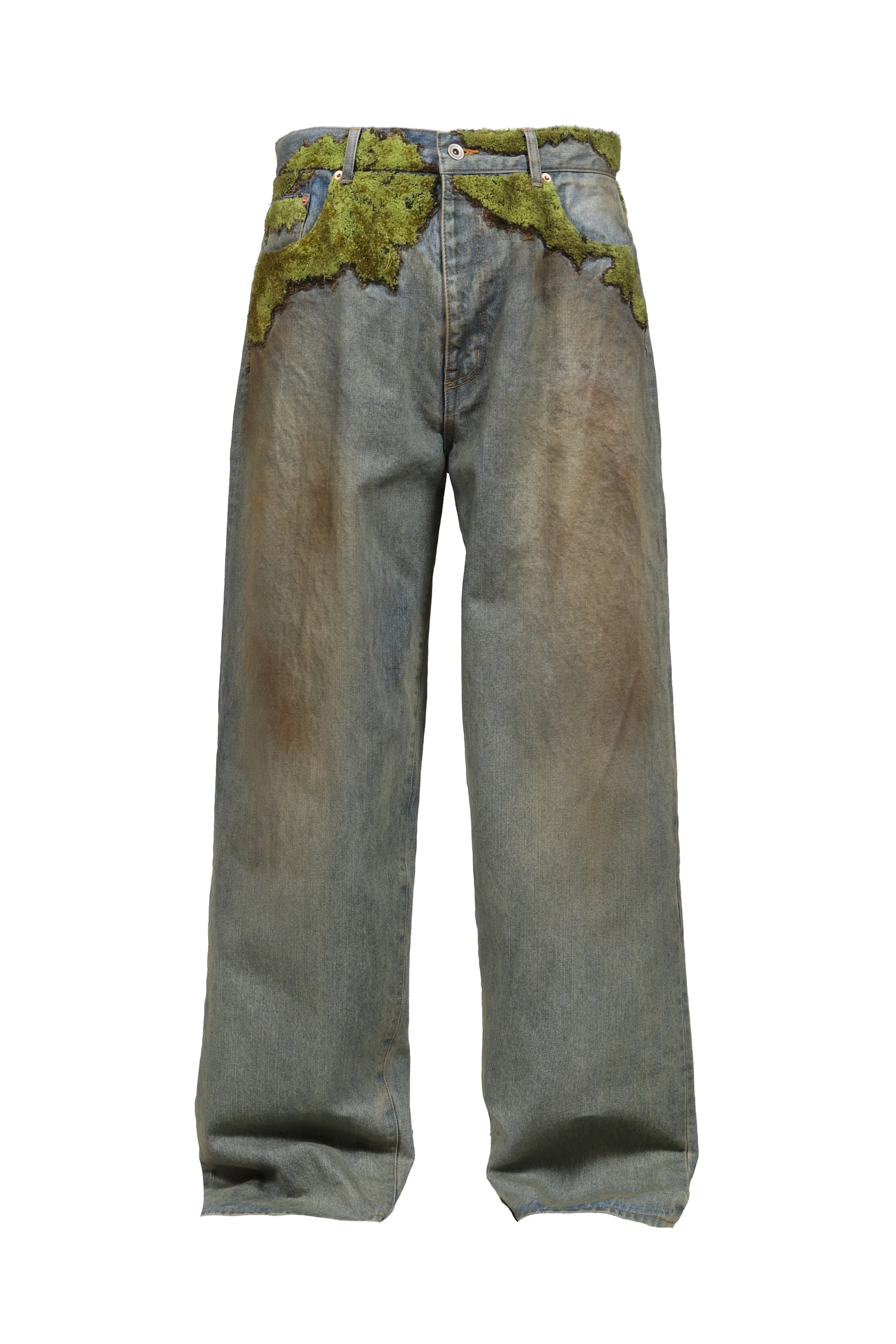 MOSS-GROWN WOOD DENIM PANTS / IND - 1
