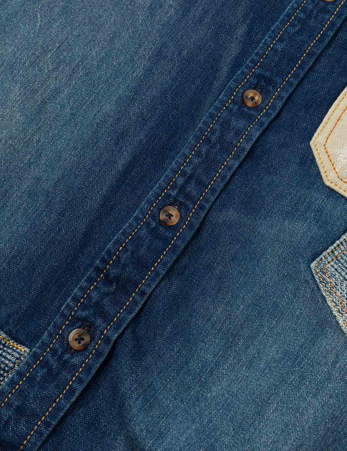 Shshiko Kamon Relax Fit Denim Shirt - 13
