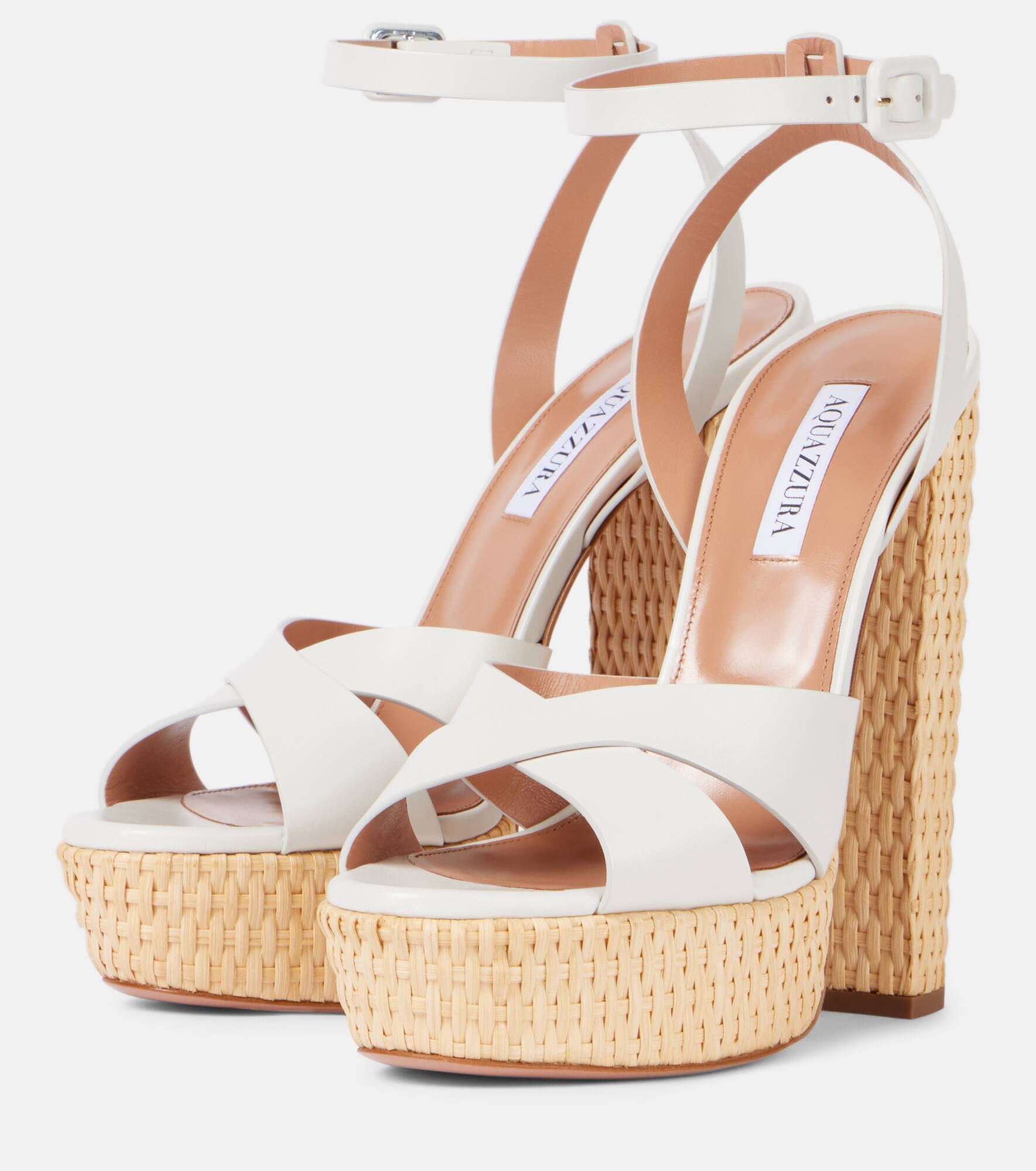 Sunseeker 140 leather platform sandals - 4