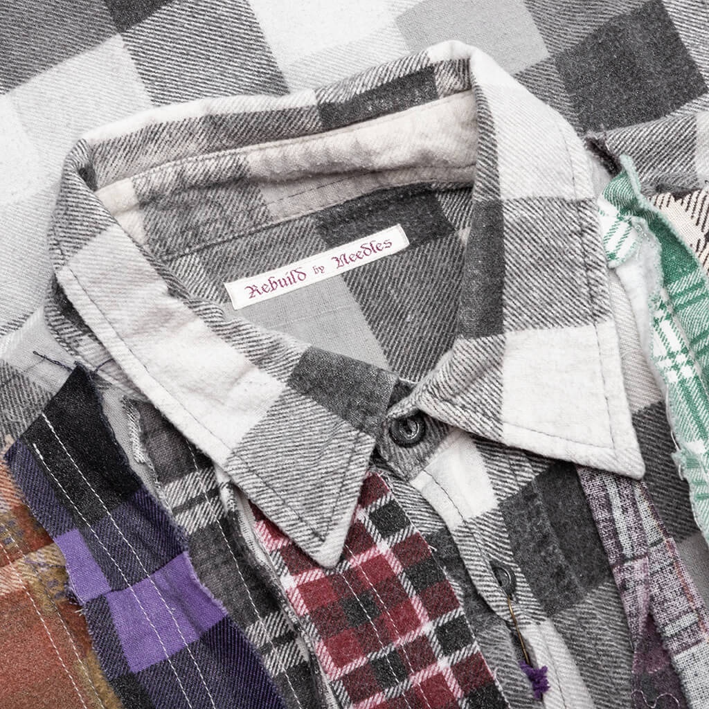 FLANNEL SHIRT RIBBON WIDE REFLECTION SHIRT - ASSORTED - 3