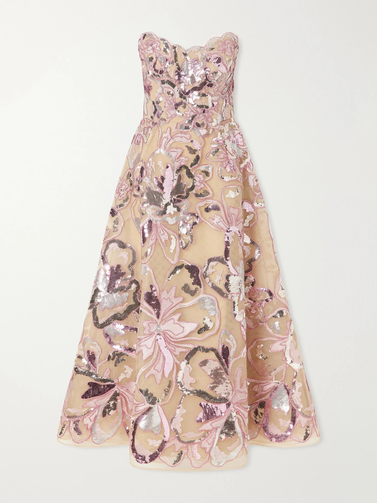 Sequin-embellished Tulle Gown - 1