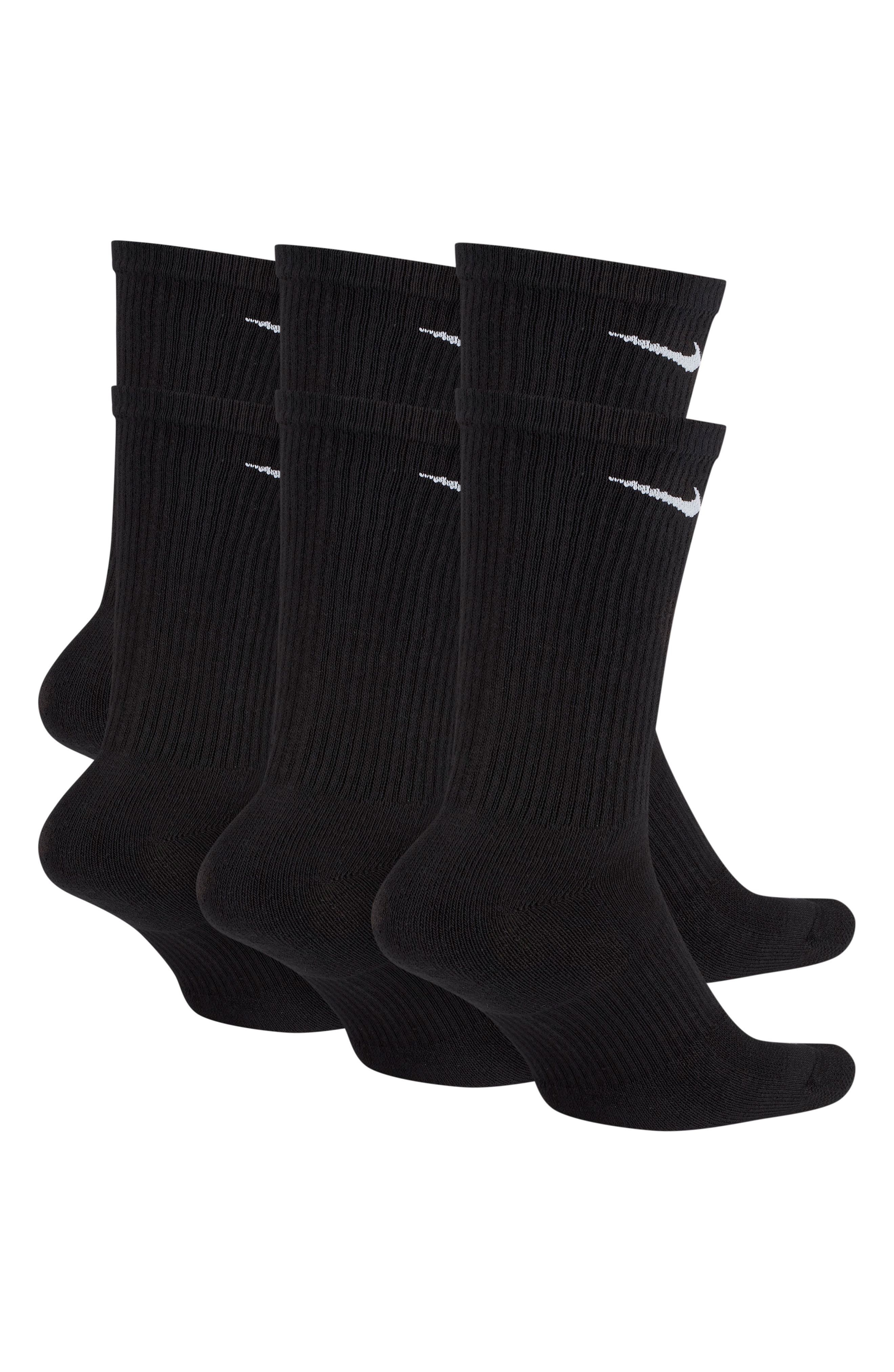 Nike Assorted 6-Pack Everyday Plush Cushion Crew Training Socks in Black/White at Nordstrom - 2