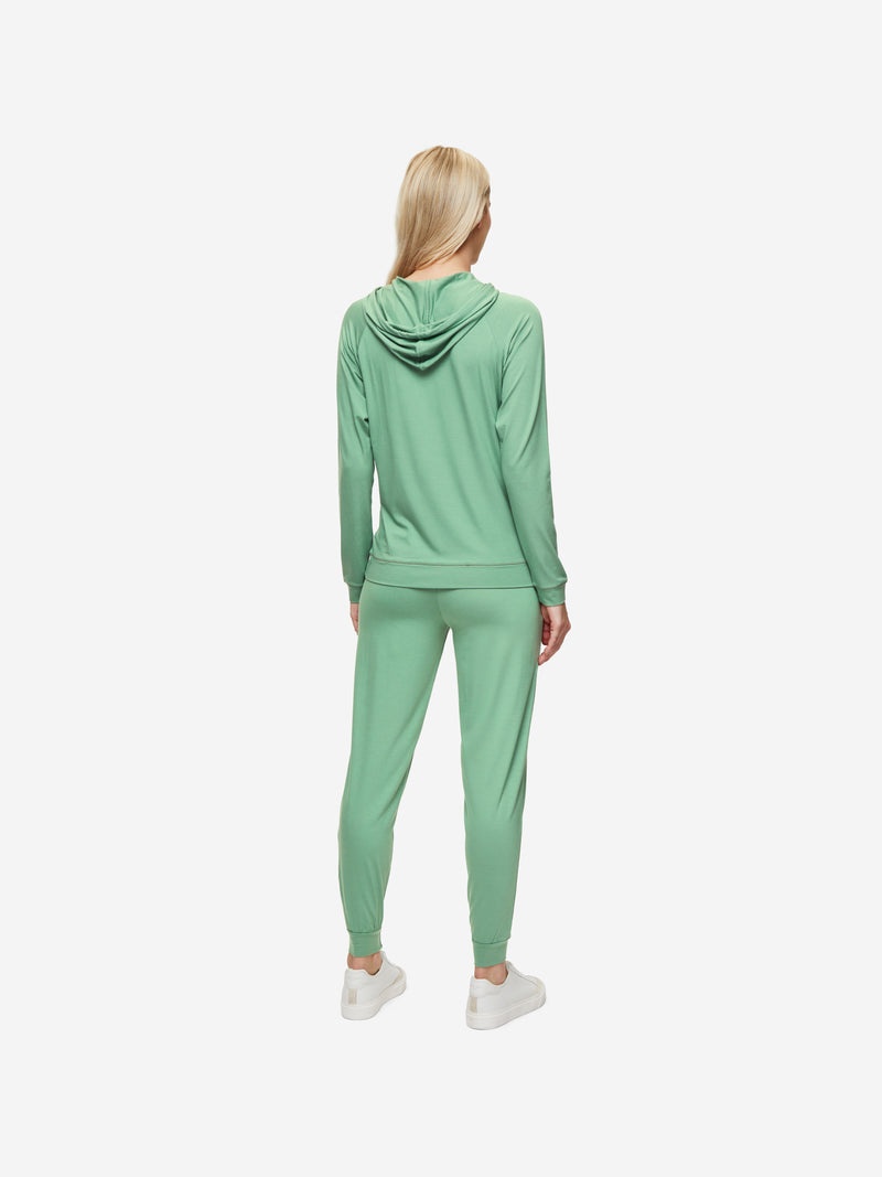 Women's Pullover Hoodie Basel Micro Modal Stretch Sage Green - 4