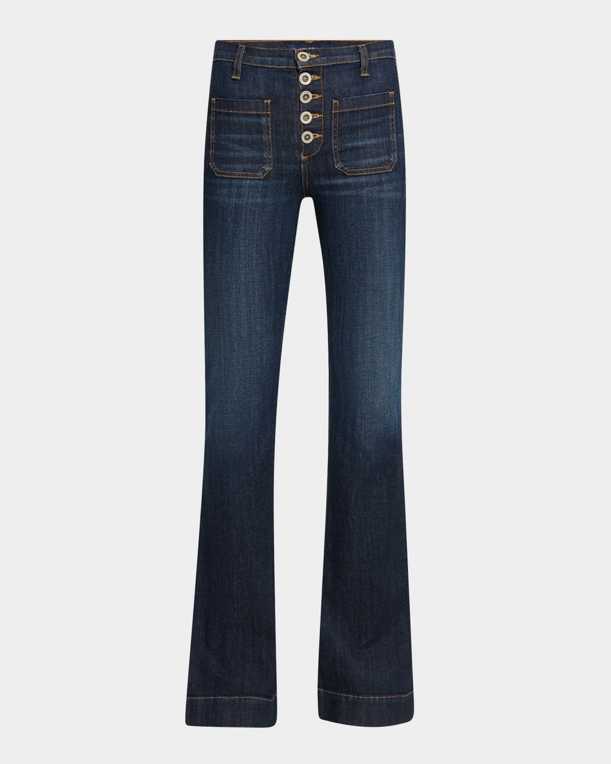 Cindy High-Rise Flare Stretch Denim Jeans - 1