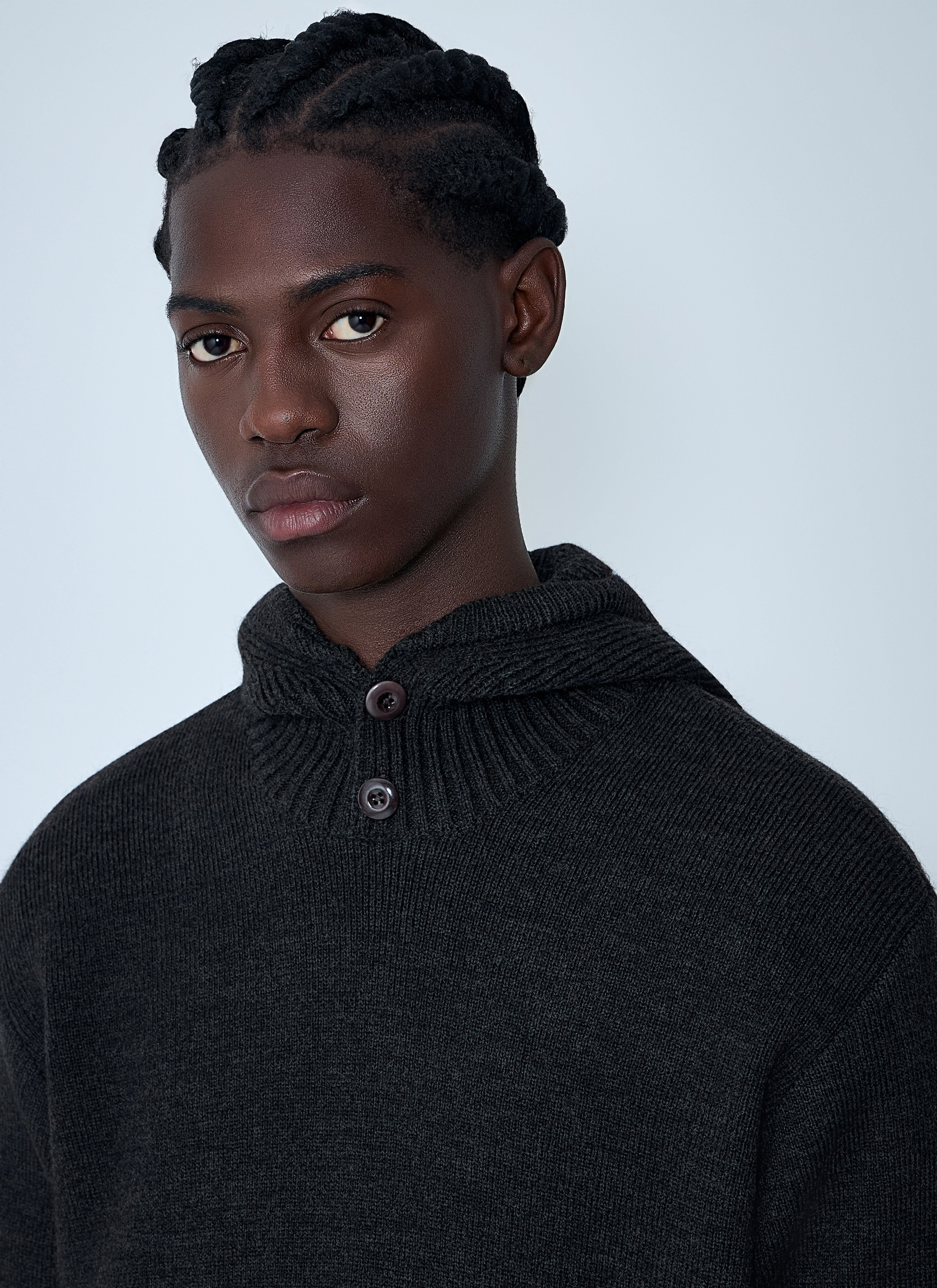 Knitted Hooded Sweatshirt - 5