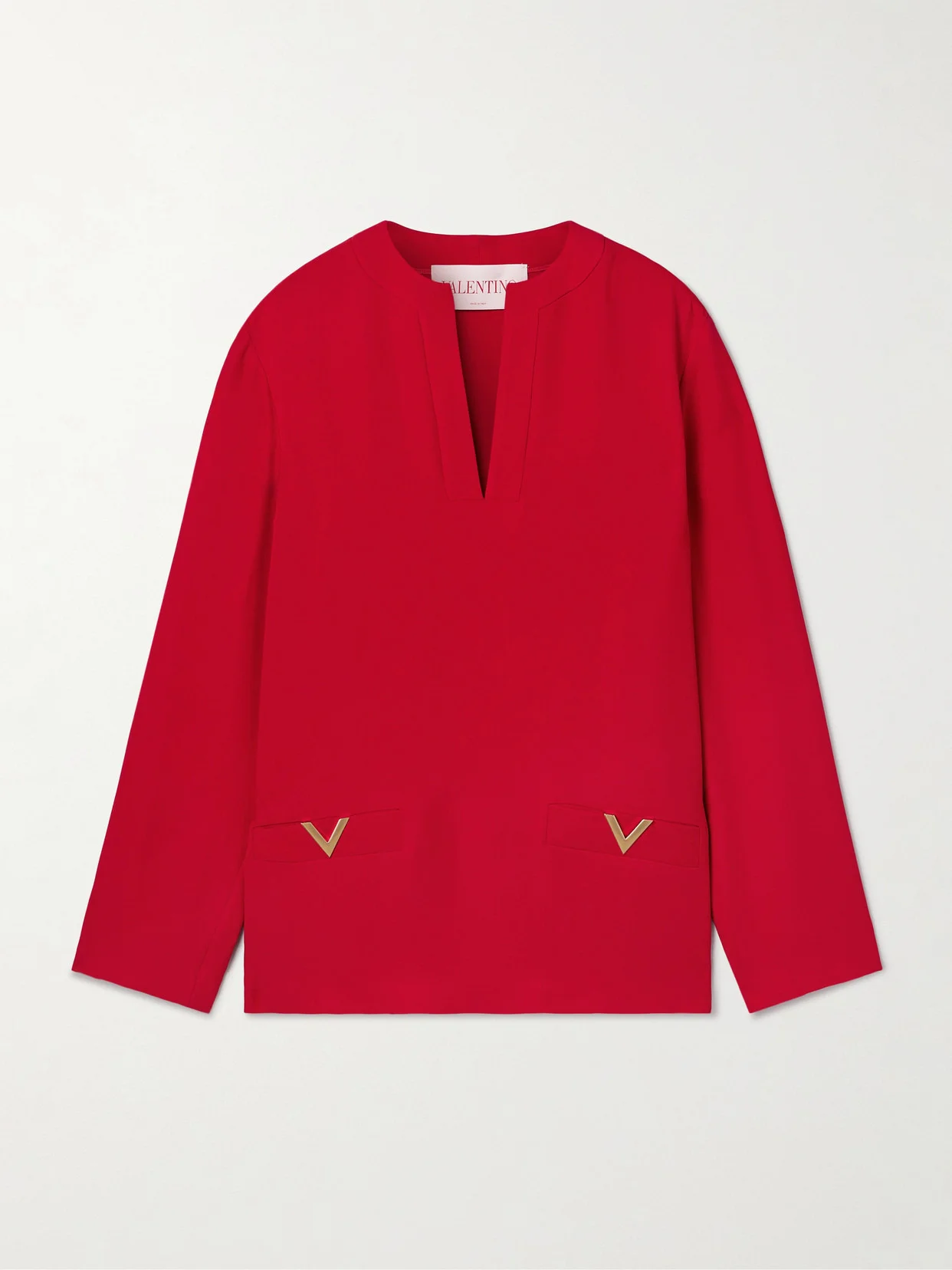 Embellished Silk Crepe De Chine Blouse - 1