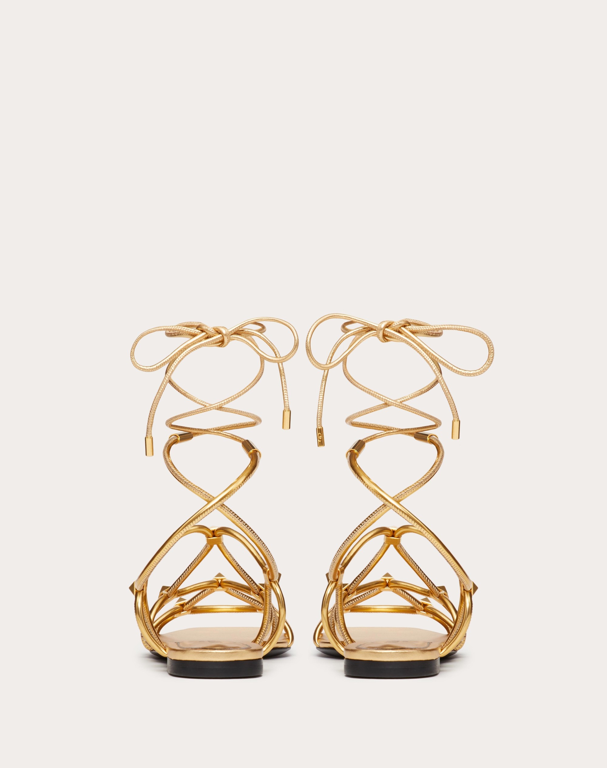 ROCKSTUD NET MIRROR-EFFECT SYNTHETIC SANDAL - 3